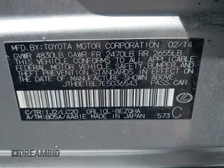 2014 Lexus GS 350 with VIN JTHBE1BL7E5036543, listed as a IAAI auction lot 42115869 with 130,300 mi miles and . Bid and sale history available at DreamBid. Image 9.