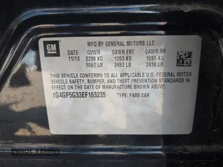 2014 Buick LaCrosse Premium II with VIN 1G4GF5G33EF163235, listed as a IAAI auction lot 41870152 with 156,066 mi miles. Bid and sale history available at carsss.com. Image 9.