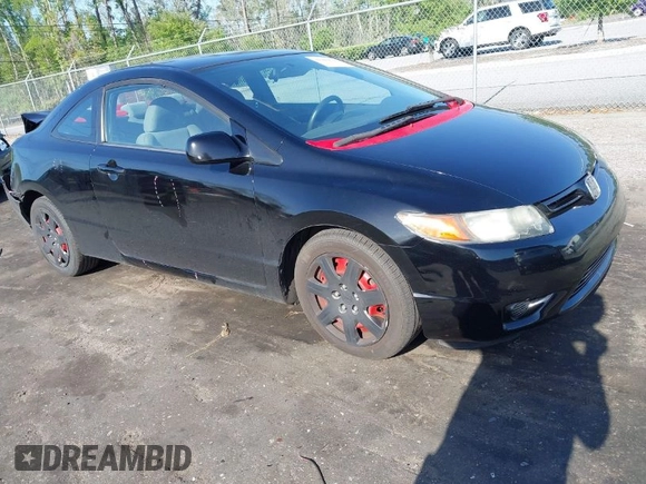 2008 Honda Civic Cpe LX with VIN 2HGFG12698H578135, listed as a IAAI auction lot 41942610 with 154,487 mi miles. Bid and sale history available at carsss.com. Image 1.