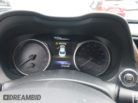 2015 Infiniti Q50 Premium with VIN JN1BV7AR1FM411864, listed as a IAAI auction lot 40800193 with 104,154 mi miles. Bid and sale history available at carsss.com. Image 7.