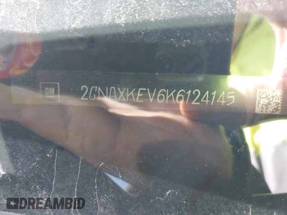 2019 Chevrolet Equinox LT z VIN 2GNAXKEV6K6124145, wystawiony jako IAAI lot #41763497 z przebiegiem 79 264 mil mil oraz . Historia ofert i sprzedaży dostępna na DreamBid. Obrazek 9.