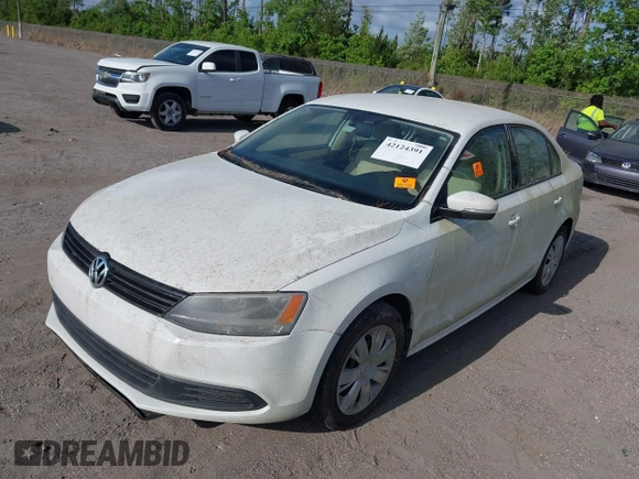 2012 Volkswagen Jetta Sedan SE w/Convenience & Sunroof with VIN 3VWDX7AJ8CM019794, listed as a IAAI auction lot 42124391 with 1 mi miles. Bid and sale history available at carsss.com. Image 2.