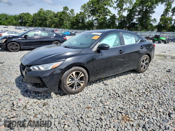 2021 Nissan Sentra SV with VIN 3N1AB8CV5MY299603, listed as a Copart auction lot 60078055 with 83,520 mi miles and Salvage title. Bid and sale history available at DreamBid. Image 1.