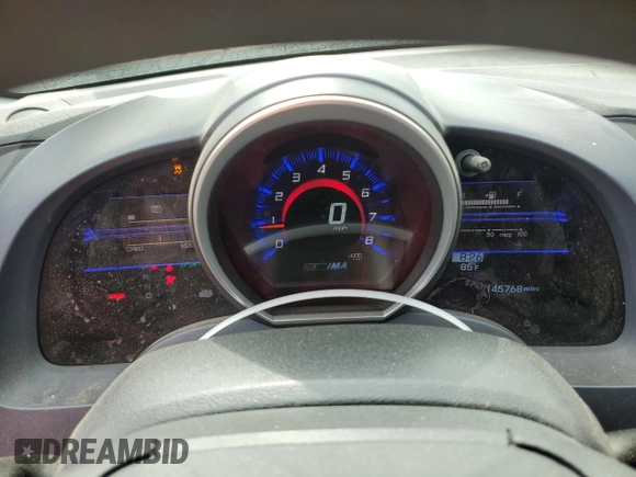 2011 Honda CR-Z with VIN JHMZF1D44BS004177, listed as a Copart auction lot 60415135 with 145,768 mi miles and Salvage title. Bid and sale history available at DreamBid. Image 9.