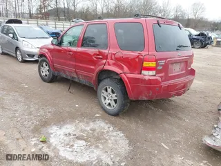 2005 Ford Escape Limited with VIN 1FMYU04155KA77626, listed as a IAAI auction lot 41368626 with 215,182 mi miles. Bid and sale history available at carsss.com. Image 3.