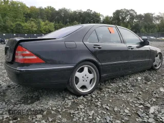 2000 Mercedes-Benz S-Class with VIN WDBNG75J2YA027054, listed as a Copart auction lot 71726724 with 0 mi miles and Salvage Title. Bid and sale history available at carsss.com. Image 3.