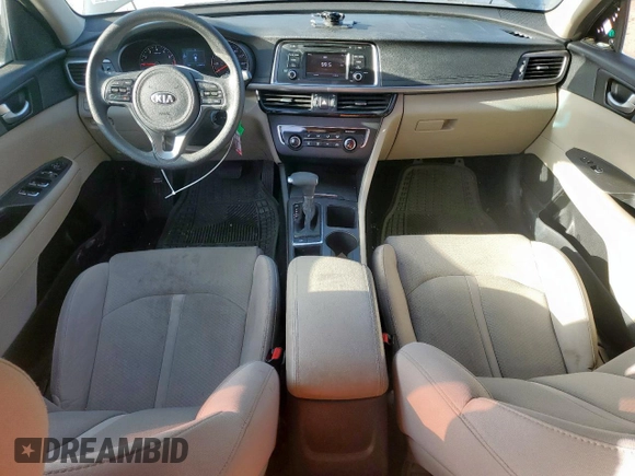 2016 Kia Optima LX with VIN 5XXGT4L38GG077310, listed as a Copart auction lot 57438535 with 113,047 mi miles and Salvage title. Bid and sale history available at DreamBid. Image 8.