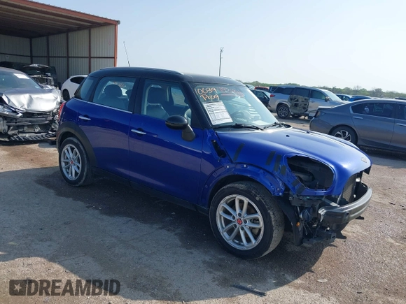 2015 MINI Countryman with VIN WMWZB3C56FWR43443, listed as a IAAI auction lot 41920848 with 91,192 mi miles and . Bid and sale history available at DreamBid. Image 1.