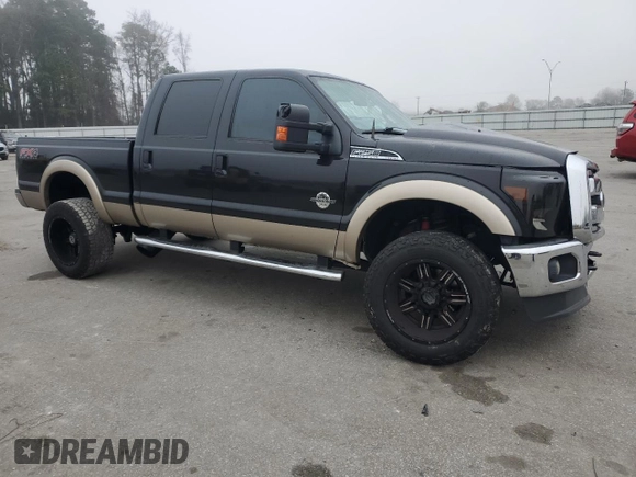 2012 Ford F-250 XL with VIN 1FT7W2BTXCEC92408, listed as a Copart auction lot 49335635 with 218,785 mi miles and Salvage Title. Bid and sale history available at DreamBid. Image 4.