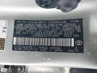 2007 Toyota Prius with VIN JTDKB20U077576299, listed as a IAAI auction lot 41473419 with 247,242 mi miles. Bid and sale history available at carsss.com. Image 9.
