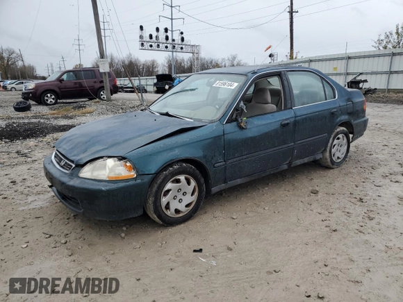 1996 Honda Civic LX "O" w/Air with VIN 2HGEJ6671TH551811, listed as a Copart auction lot 81596104 with 210,143 mi miles and Salvage Title. Bid and sale history available at carsss.com. Image 1.