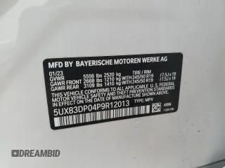 2023 BMW X3 M40i with VIN 5UX83DP04P9R12013, listed as a Copart auction lot 44515045 with 36,308 mi miles and Salvage Title. Bid and sale history available at DreamBid. Image 13.