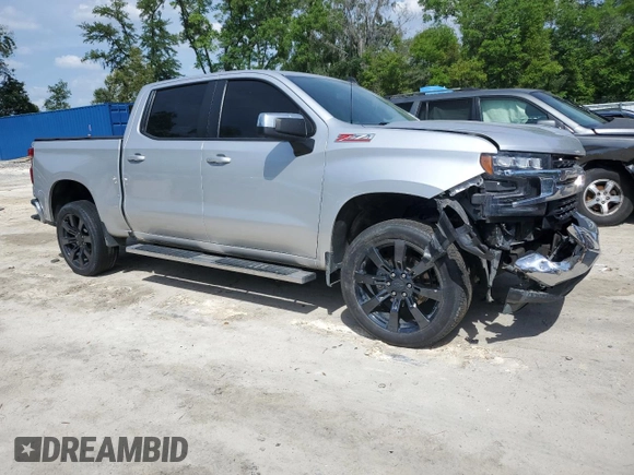 2022 Chevrolet Silverado 1500 LT with VIN 3GCUYDED7NG124900, listed as a Copart auction lot 52002995 with 57,249 mi miles and Salvage Title. Bid and sale history available at DreamBid. Image 4.