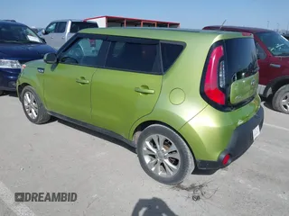 2015 Kia Soul + with VIN KNDJP3A52F7789764, listed as a IAAI auction lot 41728283 with 136,085 mi miles. Bid and sale history available at carsss.com. Image 3.