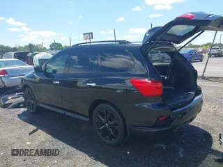 2018 Nissan Pathfinder SL with VIN 5N1DR2MN7JC643806, listed as a IAAI auction lot 42085560 with 119,495 mi miles and . Bid and sale history available at DreamBid. Image 3.