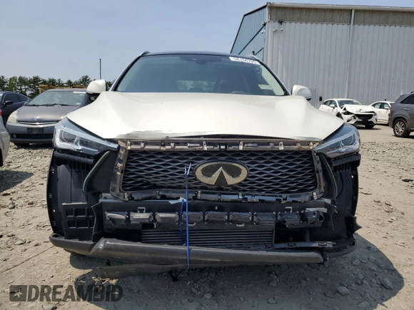 2019 Infiniti QX50 Essential with VIN 3PCAJ5M3XKF117589, listed as a Copart auction lot 58156705 with 59,554 mi miles and Salvage title. Bid and sale history available at DreamBid. Image 5.