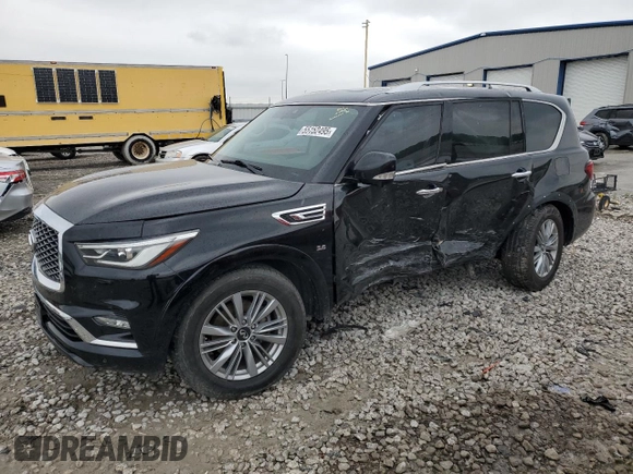 2019 Infiniti QX80 Luxe z VIN JN8AZ2NE4K9233361, wystawiony jako Copart lot #55152495 z przebiegiem 100 382 mil mil oraz Szkoda całkowita • Salvage title. Historia ofert i sprzedaży dostępna na DreamBid. Obrazek 1.