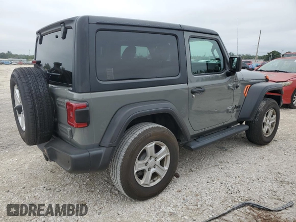 2021 Jeep Wrangler Sport with VIN 1C4GJXAG9MW770541, listed as a Copart auction lot 86194214 with 21,625 mi miles and Salvage Title. Bid and sale history available at DreamBid. Image 3.