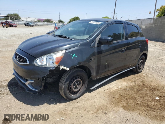 2017 Mitsubishi Mirage ES with VIN ML32A3HJ0HH020706, listed as a Copart auction lot 61858925 with 66,898 mi miles and Salvage title. Bid and sale history available at DreamBid. Image 1.