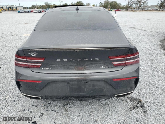 2023 Genesis G80 3.5T Sport with VIN KMTGB4SD1PU185034, listed as a Copart auction lot 89306795 with 10,335 mi miles and Salvage Title. Bid and sale history available at carsss.com. Image 6.