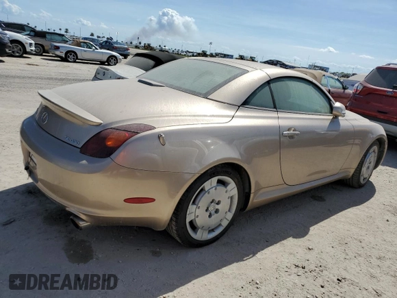 2003 Lexus SC with VIN JTHFN48Y230036465, listed as a Copart auction lot 74859684 with Not Provided miles and Salvage Title. Bid and sale history available at carsss.com. Image 3.