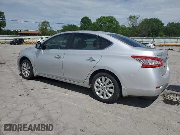 2014 Nissan Sentra S with VIN 3N1AB7AP2EL696554, listed as a Copart auction lot 54410195 with 93,406 mi miles and Salvage Title. Bid and sale history available at DreamBid. Image 2.