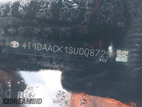 2025 Toyota Camry LE with VIN 4T1DAACK1SU008729, listed as a IAAI auction lot 41683369 with Not Provided miles and . Bid and sale history available at DreamBid. Image 9.