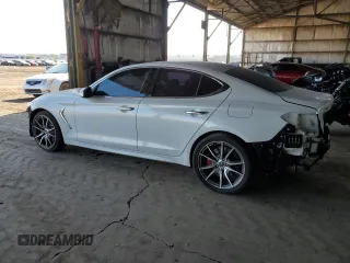 2020 Genesis G70 3.3T Advanced with VIN KMTG74LEXLU059726, listed as a Copart auction lot 83099384 with 45,763 mi miles and Salvage Title. Bid and sale history available at carsss.com. Image 2.