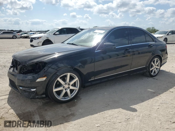 2014 Mercedes-Benz C-Class C 250 Sport with VIN WDDGF4HBXEA962789, listed as a Copart auction lot 52615585 with 12,177 mi miles and Salvage Title. Bid and sale history available at carsss.com. Image 1.