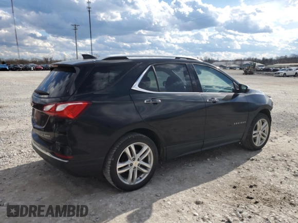 2018 Chevrolet Equinox Premier with VIN 2GNAXVEV7J6229020, listed as a Copart auction lot 46920515 with 43,294 mi miles and Salvage Title. Bid and sale history available at DreamBid. Image 3.