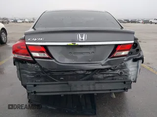 2015 Honda Civic LX with VIN 19XFB2F55FE097408, listed as a IAAI auction lot 41962401 with 124,257 mi miles. Bid and sale history available at carsss.com. Image 6.