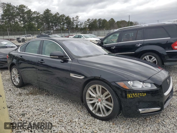 2017 Jaguar XF 35t Prestige with VIN SAJBE4BV2HCY37158, listed as a Copart auction lot 41450445 with 94,800 mi miles and Salvage Title. Bid and sale history available at carsss.com. Image 4.