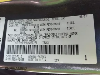 2018 Toyota Tundra 2WD SR5 with VIN 5TFEY5F19JX229779, listed as a IAAI auction lot 41718984 with 272,351 mi miles. Bid and sale history available at carsss.com. Image 9.