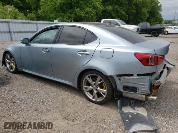 2008 Lexus IS 350 with VIN JTHBE262X82015702, listed as a Copart auction lot 58663435 with Not provided miles and Salvage title. Bid and sale history available at DreamBid. Image 2.