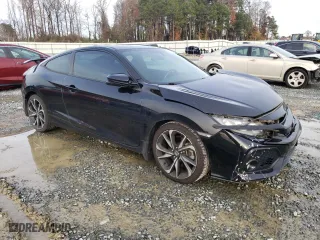 2018 Honda Civic Si Coupe with VIN 2HGFC3A55JH751803, listed as a Copart auction lot 85000374 with 37,236 mi miles and Salvage Title. Bid and sale history available at carsss.com. Image 4.
