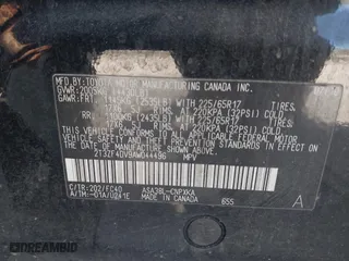 2010 Toyota RAV4 with VIN 2T3ZF4DV9AW044496, listed as a IAAI auction lot 41880877 with 170,356 mi miles. Bid and sale history available at carsss.com. Image 9.