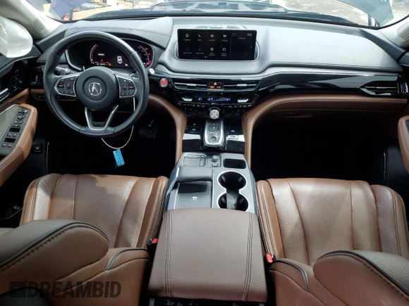 2023 Acura MDX Advance with VIN 5J8YE1H87PL022995, listed as a Copart auction lot 54848415 with 26,776 mi miles and Salvage title. Bid and sale history available at DreamBid. Image 8.
