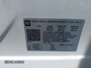 2023 GMC Terrain SLE with VIN 3GKALTEGXPL238040, listed as a IAAI auction lot 42350767 with 31,124 mi miles and . Bid and sale history available at DreamBid. Image 9.