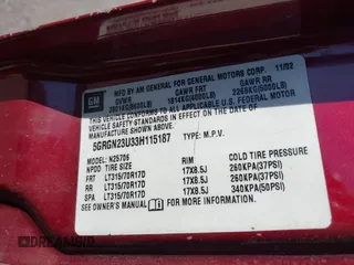 2003 Hummer H2 with VIN 5GRGN23U33H115187, listed as a IAAI auction lot 38374466 with 153,158 mi miles. Bid and sale history available at carsss.com. Image 9.