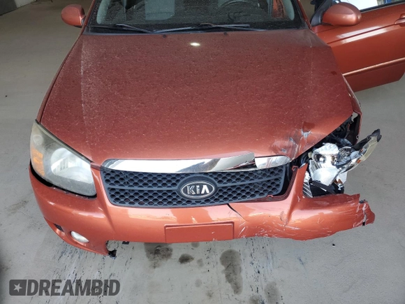2008 Kia Spectra with VIN KNAFE161285017945, listed as a Copart auction lot 47926845 with 181,054 mi miles and Salvage Title. Bid and sale history available at carsss.com. Image 11.