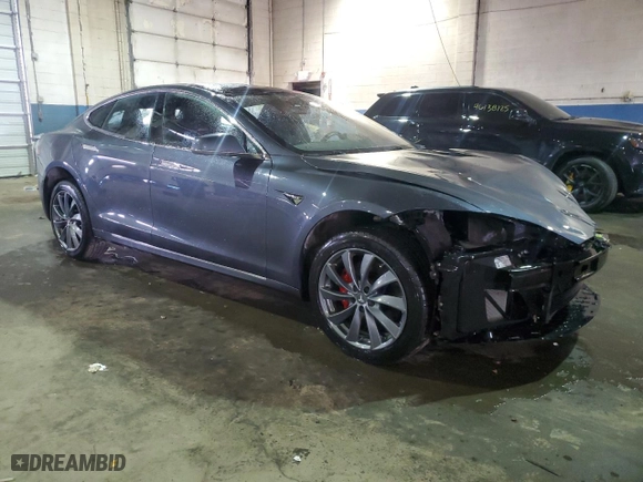 2020 Tesla Model S Performance with VIN 5YJSA1E43LF397507, listed as a Copart auction lot 46349585 with NaN miles and Salvage Title. Bid and sale history available at carsss.com. Image 4.