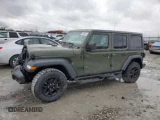 2021 Jeep Wrangler Unlimited Willys with VIN 1C4HJXDN7MW586102, listed as a Copart auction lot 43380375 with 70,189 mi miles and Salvage Title. Bid and sale history available at DreamBid. Image 1.