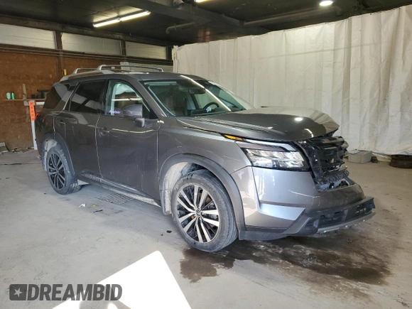 2023 Nissan Pathfinder Platinum с VIN 5N1DR3DK6PC228996, выставлен на аукционе Copart как лот 58937335 с пробегом 24 356 миль миль и Списание • Salvage title. История ставок и продаж доступна на DreamBid. Изображение 4.