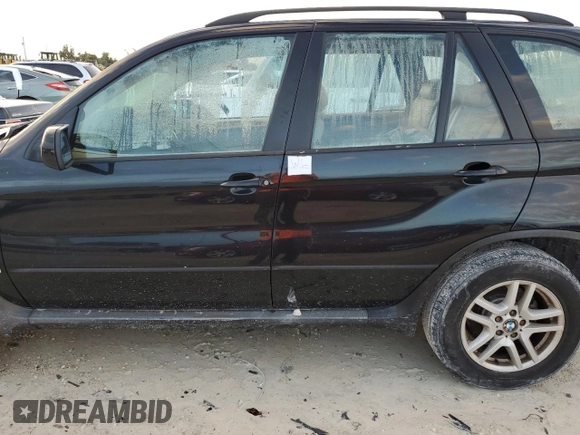 2005 BMW X5 3.0i with VIN 5UXFA13535LB09774, listed as a Copart auction lot 73848924 with 0 mi miles and Salvage Title. Bid and sale history available at carsss.com. Image 13.