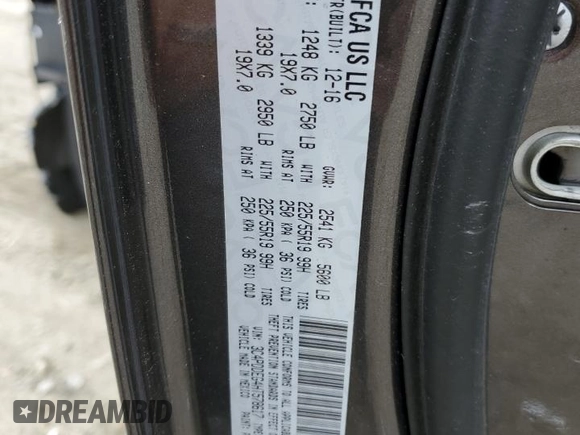 2017 Dodge Journey GT с VIN 3C4PDDEG4HT578617, выставлен на аукционе Copart как лот 56658625 с пробегом 68 356 миль миль и Списание • Salvage title. История ставок и продаж доступна на DreamBid. Изображение 14.