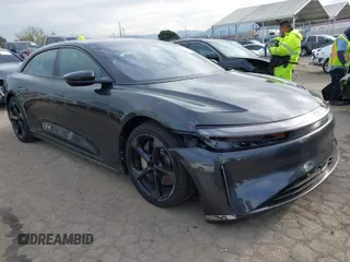 2024 Lucid Air Touring with VIN 50EA1TEA9RA005804, listed as a IAAI auction lot 41758631 with 13,218 mi miles. Bid and sale history available at carsss.com. Image 1.