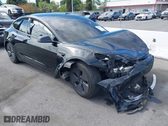 2022 Tesla Model 3 with VIN 5YJ3E1EA7NF314744, listed as a IAAI auction lot 42057596 with 30,936 mi miles and . Bid and sale history available at DreamBid. Image 1.