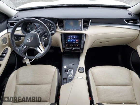2019 Infiniti QX50 Essential with VIN 3PCAJ5M38KF123407, listed as a Copart auction lot 47766485 with 54,263 mi miles and Salvage Title. Bid and sale history available at DreamBid. Image 8.