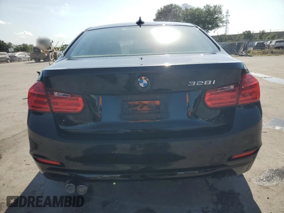 2015 BMW 3 Series 328i with VIN WBA3A5C57FP605385, listed as a Copart auction lot 54703705 with 129,294 mi miles and Salvage title. Bid and sale history available at DreamBid. Image 6.