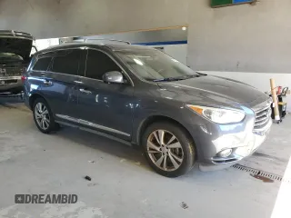 2013 Infiniti JX35 with VIN 5N1AL0MM7DC336687, listed as a Copart auction lot 75029794 with 128,519 mi miles and Salvage Title. Bid and sale history available at carsss.com. Image 4.